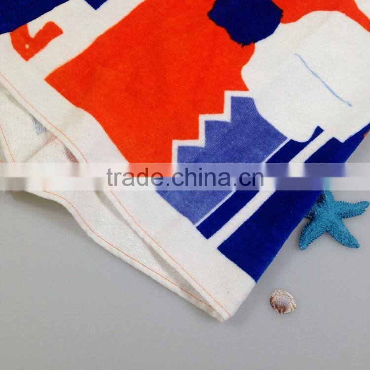 Printed microfiber bath towel custom size