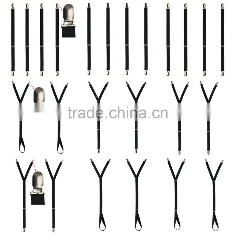 1 Pair or 4 Pcs Pack Straight Y Stirrup Footloop Style Military Police Unifrom Shirt Stay Shirt Garter Holder Keeper 2016