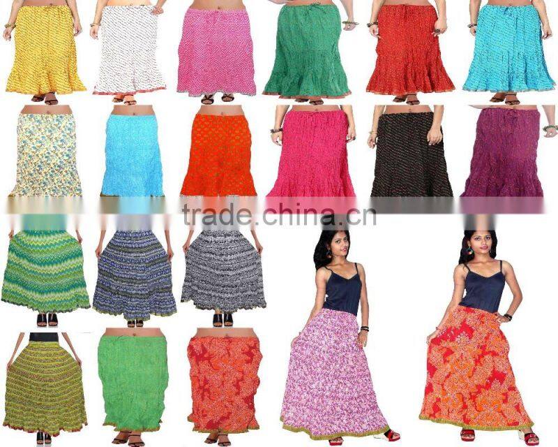 Indian Lovely Girls Long Cotton Skirt For Summer