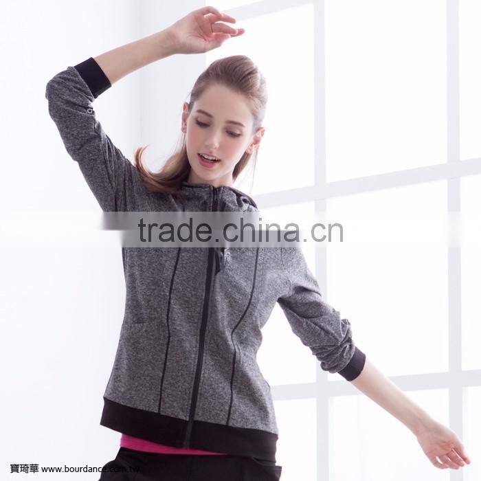 Sportswear high neck hoodie women jacket