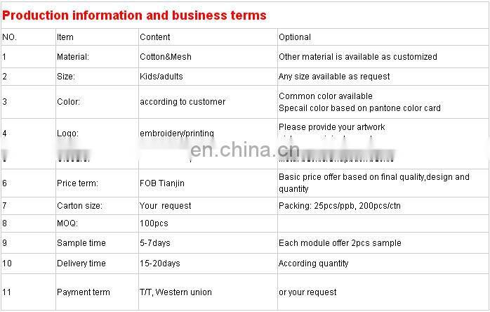 custom baseball cap/cotton baseball hat/mesh baseball cap