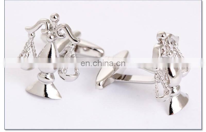 Delicate Libra Silver Cufflinks Luxury Mens Cufflinks Brand