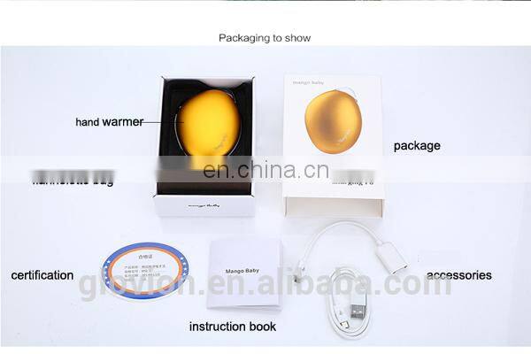 Best selling customized logo promotional hand warmer mini electric hand warmer cute mango hand warmer