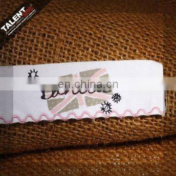wholesale custom polyester satin printing wash care label for clothing