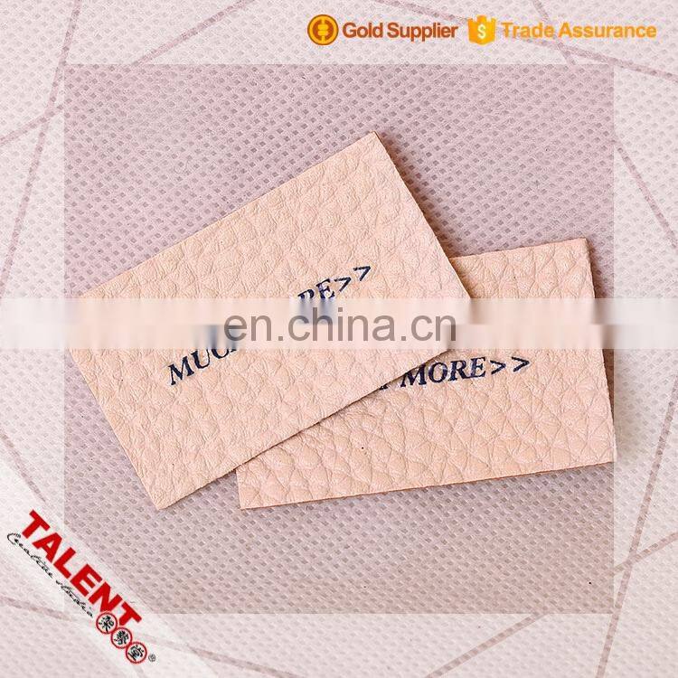 custom silk screen printing jeans pants waist leather patch label