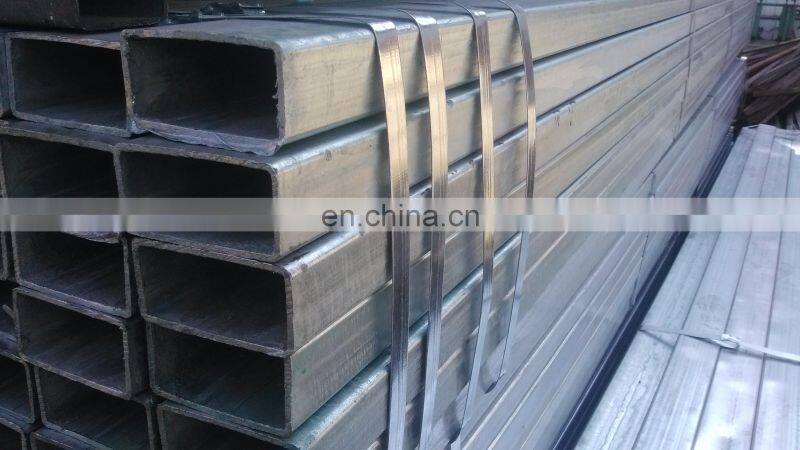 hot dipped galvanized welded rectangular / square steel pipe/tube , pre galvanized rectangular tube