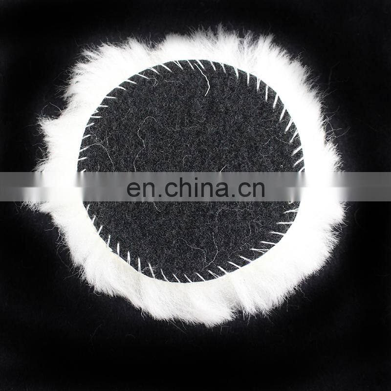 3" 4" 5" 6" 7" 8" inch lamb wool polishing pad discs / polishing bonnets with drawstring system