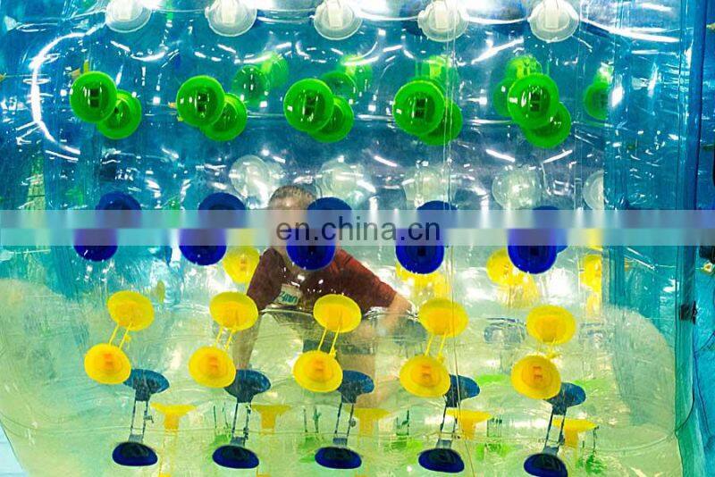 Popular inflatable walking roller toys for lake river pool summer water game , Inflatable water rolling cylinder for party game