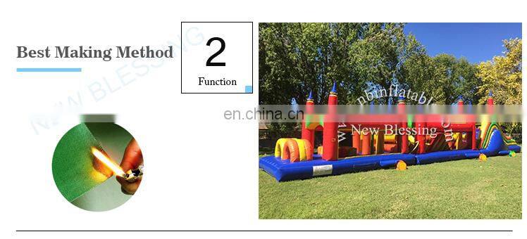 Inflatable Obstacle Course Challenge, Red Inflatable Climb Obstacle Game for kids