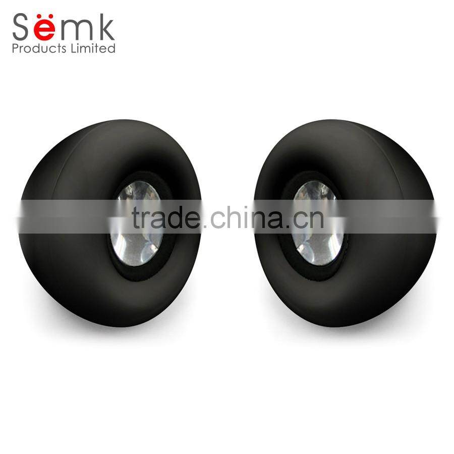 Novelty super bass stereo portable laptop speaker with disco ball on sale