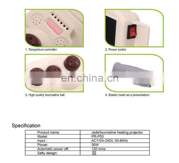 C-200 3 ball tourmaline stones and ABS projector germanium prostate massage device