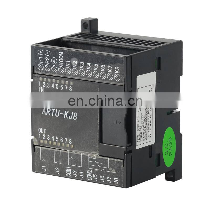 ARTU-KJ8 Series Remote Terminal Unit collect 8 switch signals and 8 relay output signals with rs485