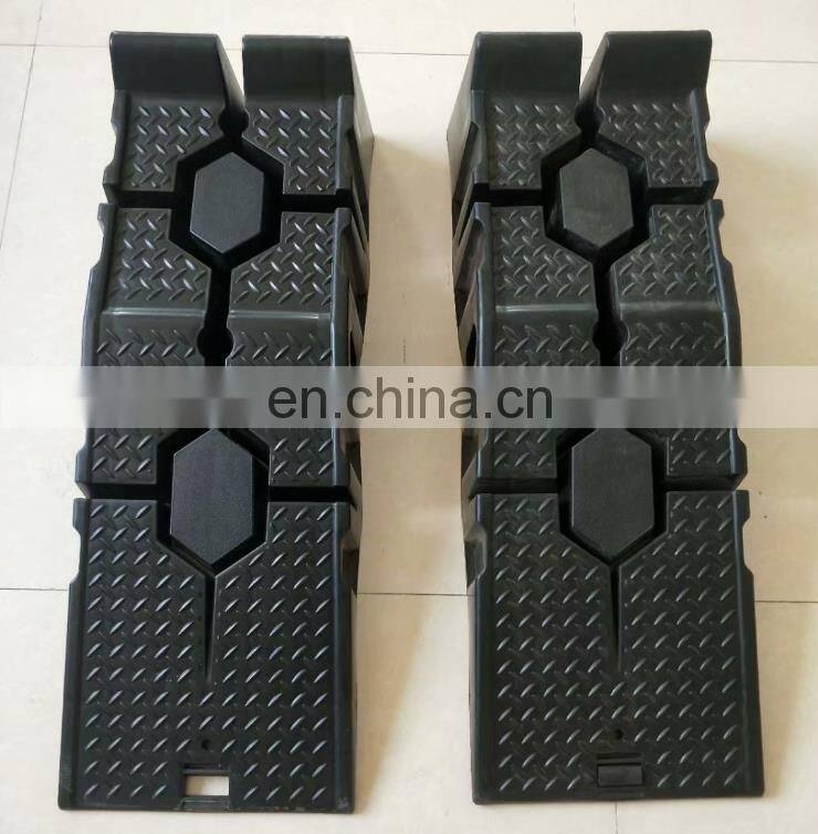 High quality Garage Outdoor Portable Auto Plastic Car Ramps with Heavy Duty Material Repair Ramp
