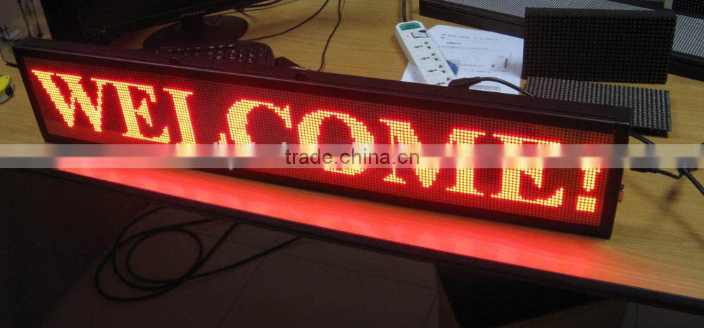 hight bright 384*32 f3.75 dot matrix red programmable led car sign