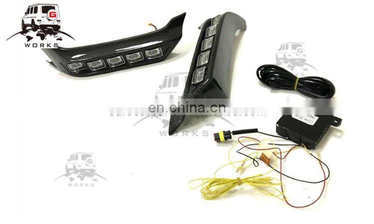 4x4 front side lip fit for G-class W463 4x4 2013-2017year to B-style carbon fiber front lip