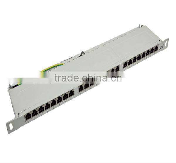 0.5 U 24 port FTTH unshielded cat6 FTP patch panel