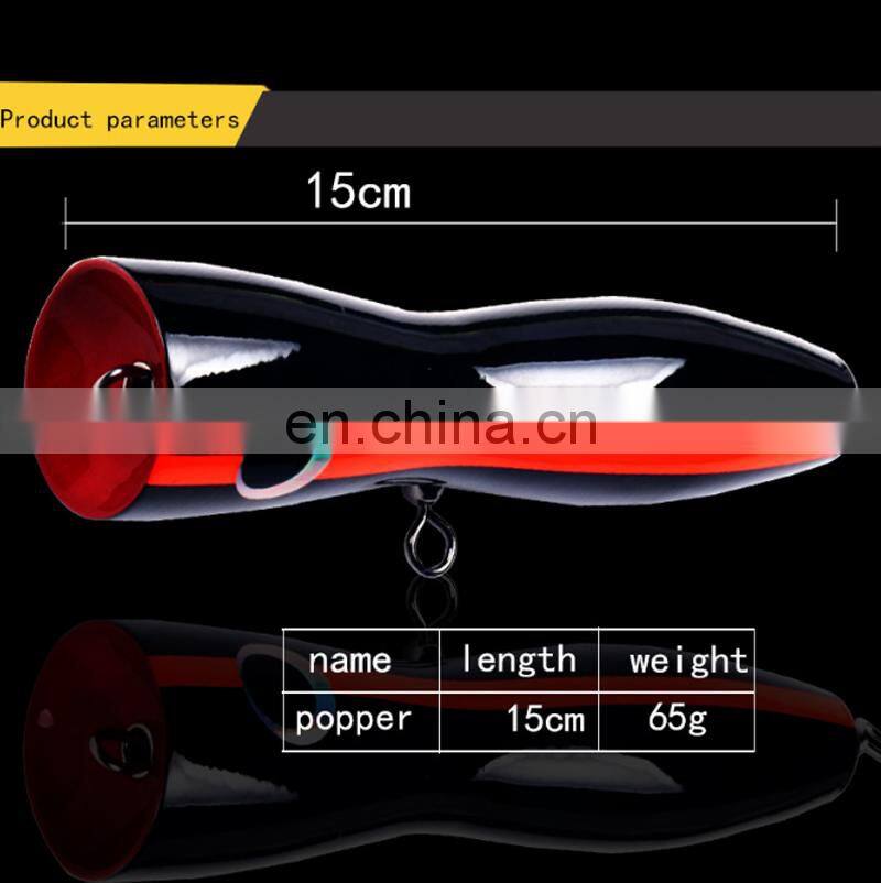 Amazon 15cm 65g Topwater Long Throw Laser Coating Wooden Poppers Fishing Lures