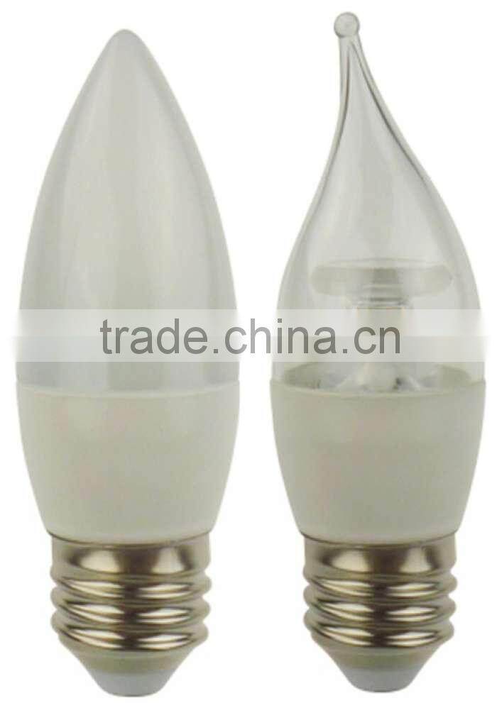 220V Frosted Cover B22 E27 5W LED Candle Light Bulb Dimmable