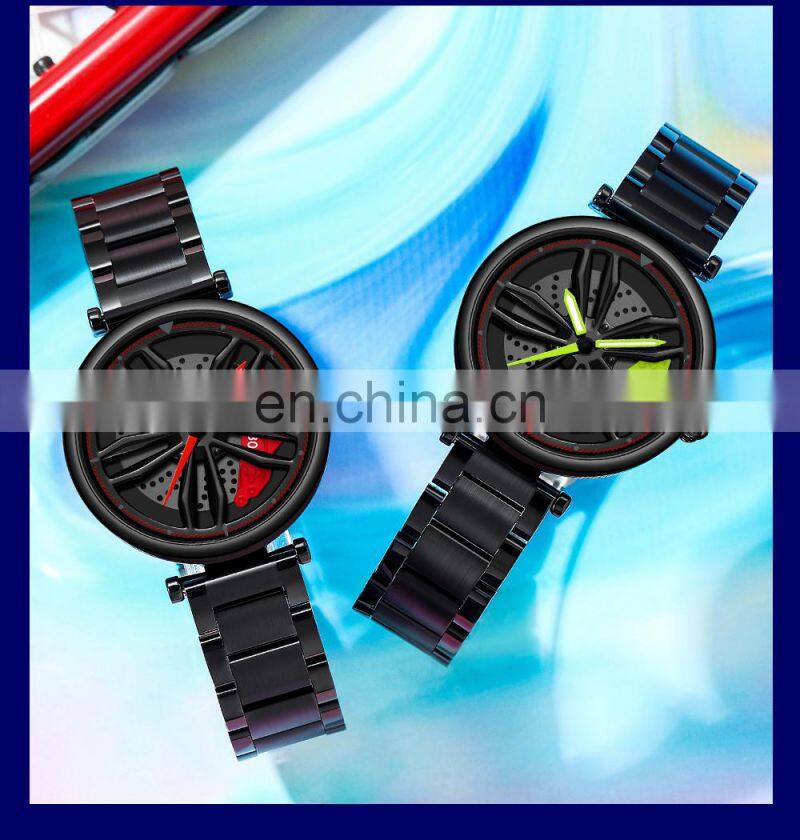 SANDA P1074 Men Quartz Watches Analog Rotating Wheel Waterproof Luxury Brand Men Wrist Watches