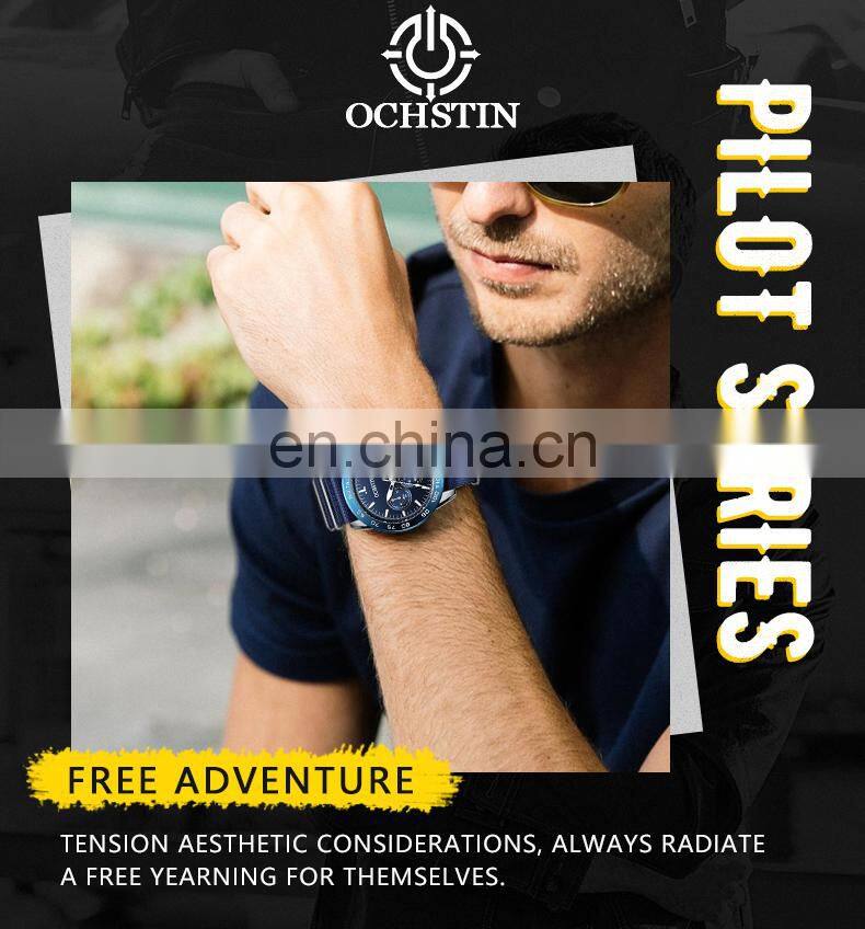 Ochstin 6117B Fashionable Nylon Quartz Watches Waterproof Chrono New Casual Wristwatch Mens