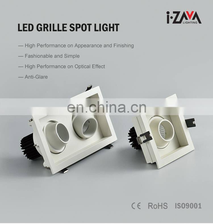 Wholesale Factory Shop Recessed Mount Aluminum IP20 75Watt 90Watt COB Recessed LED Grille Light