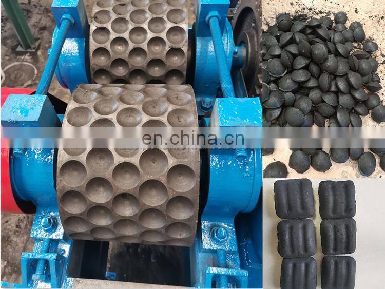 Roller type charcoal briquette machine press charcoal powder to charcoal briquettes