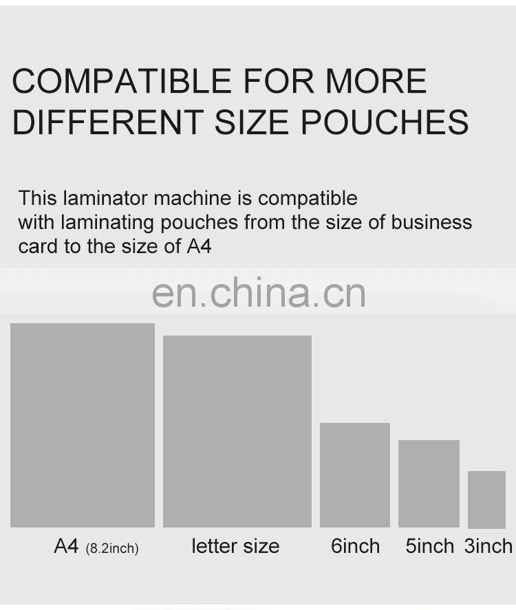 China hot sell Laminating Supplies Thermal machine Professional 2 Roller Thermal Laminator