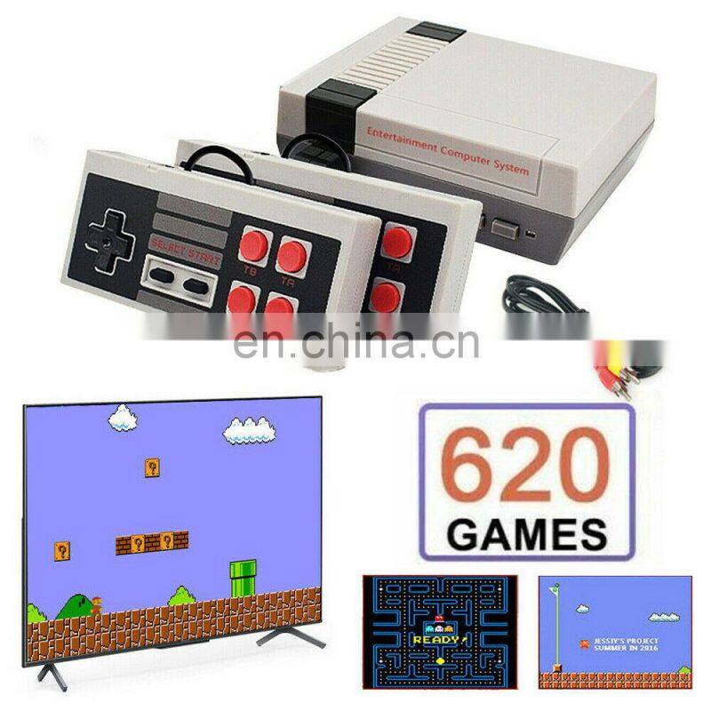 New Arrival Game Console 2.4G wireless classic NES620 video game console with 2 wireless gamepads consola retro 620