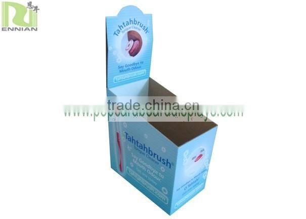 Advertising Blue Tongue Cleaner Cardboard Paper Box Display