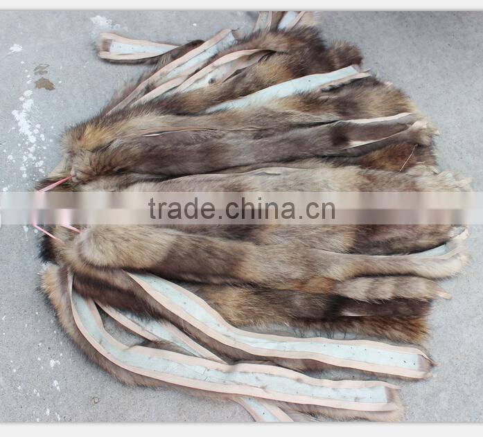 Natural Color Garment real raccoon Fur collar , Customized in length