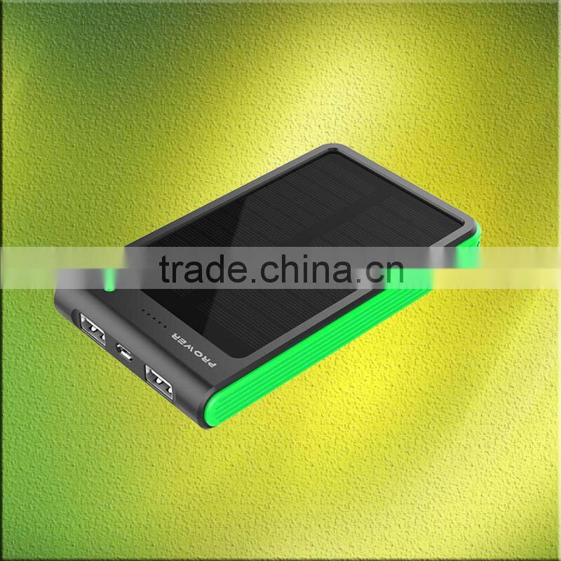 Solar charging treasure,Solar mobile power supply Cellular phone charging treasure 6000 mah