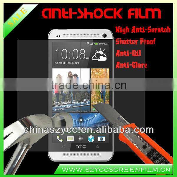 2013 New Products PAC 4-6H Hardness Factory Supply Anti-shatter Screen Film For HTC one