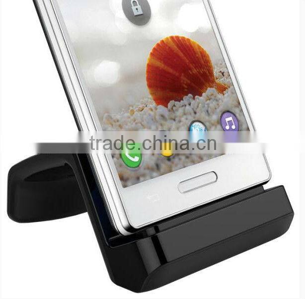 For Samsung Galaxy S4/s3/note2 Wave-shape Universal Cradle with Adjustable Micro Connector in Retail Packing