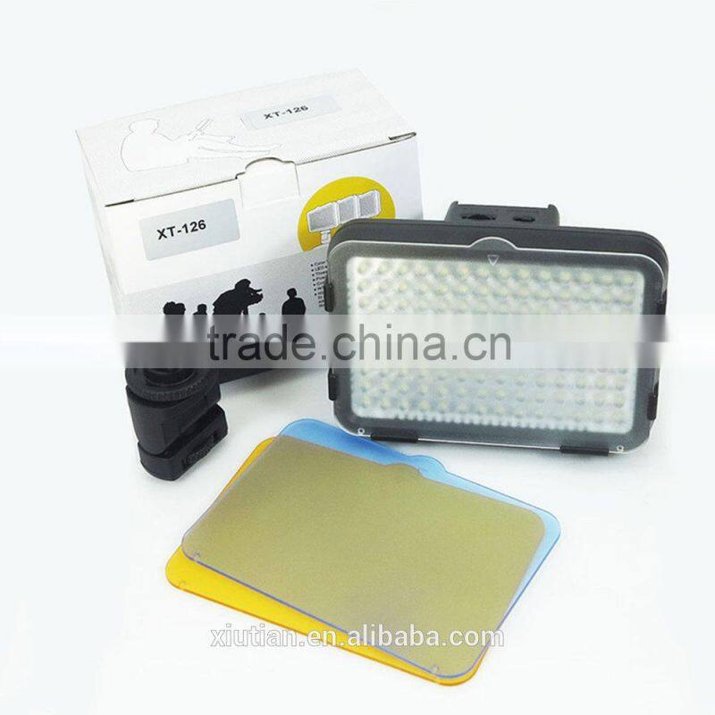 Super power camera light XT-126 LED video light for Canon Nikon