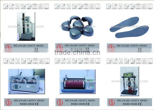 white leather PU injected safety shoes work shoes 8019