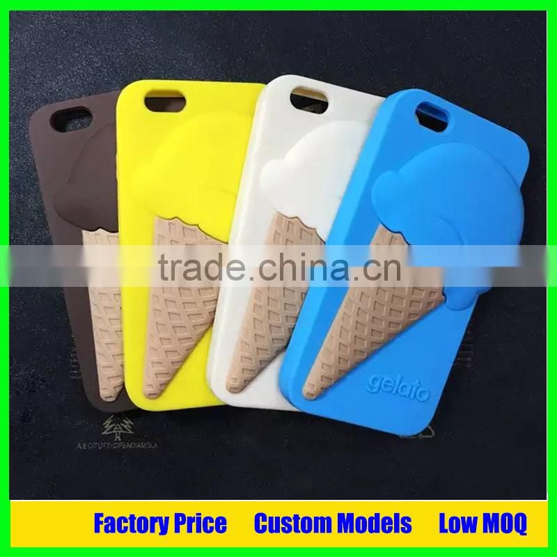 Factory open mold customized ice cream design silicone phone case for iphone 6 6plus