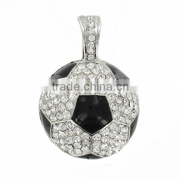 Fashion Blue Rhinestone Cheerleading Magaphone Magnetic Pendant Charm