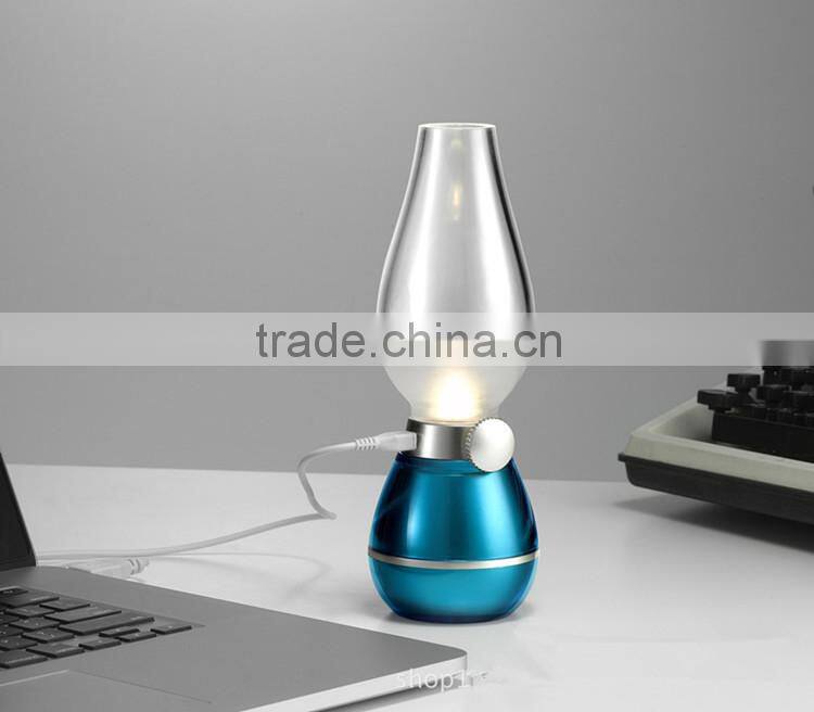 Blow Control USB Rechargeable Classic Decorative Kerosene Oil Lamps / Best Promotional Gift and Traditional Meeting