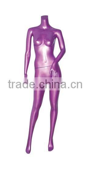 Cheap lifelike colorful black no head plastic female mannequin factory wholesale