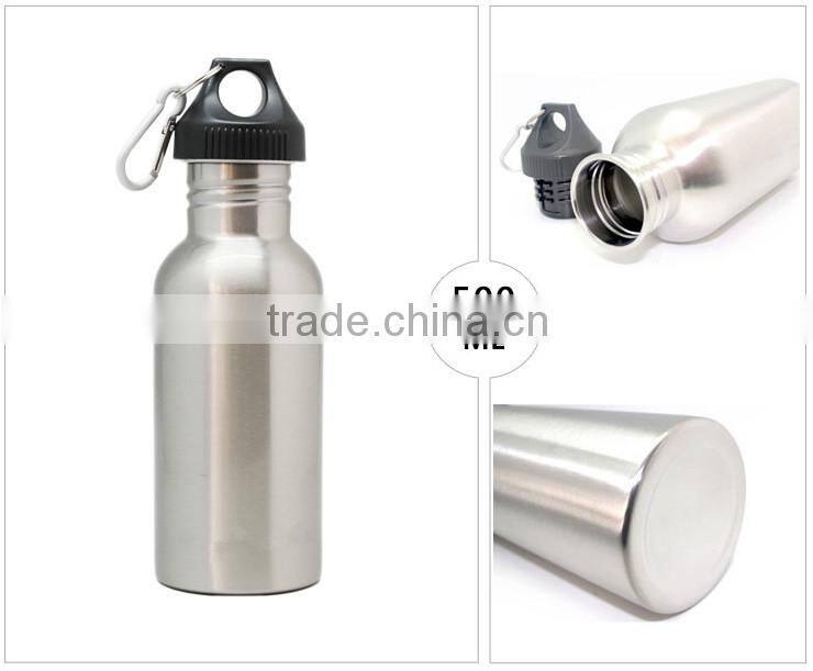Outdoor 500ml 750ml 1000ml portable stainless steel sport bottle