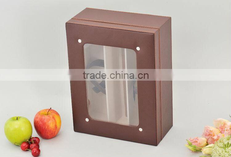 leather wine carry case