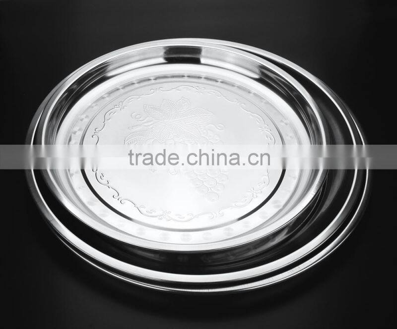 Wholesale new china tableware stainless steel steak plate