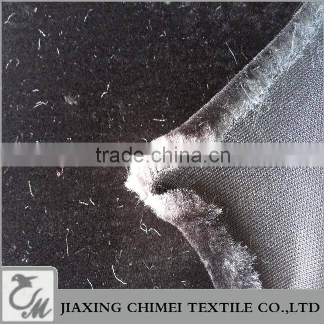 pile length 8mm black faux fur for coat