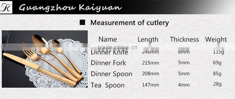 wedding metal cutlery, wedding stainless steel cutlery set
