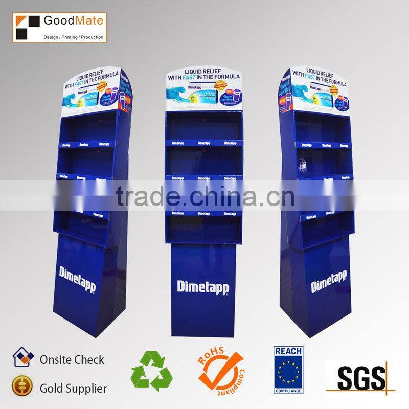 Stable Flooring Cardboard Pallet Display for Beer Bottle