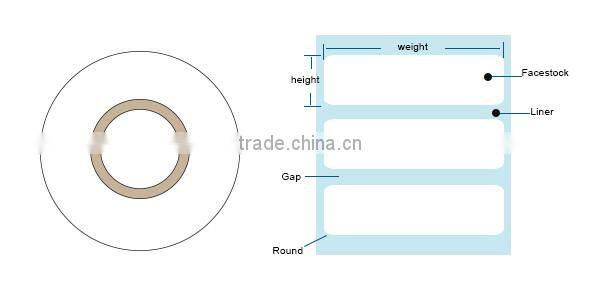 Self adhesive blank label sticker for Zebra thermal printer