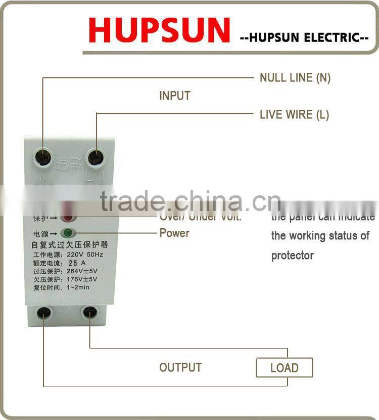New design overload 2P over voltage and under voltage protection relay