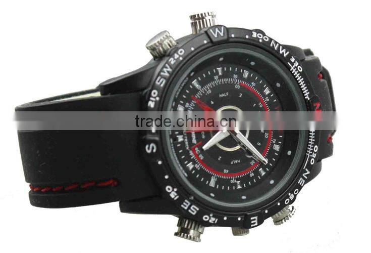 HD Fashionable Waterproof watch camera,hd video resolution 1280*960 hidden camera and watch