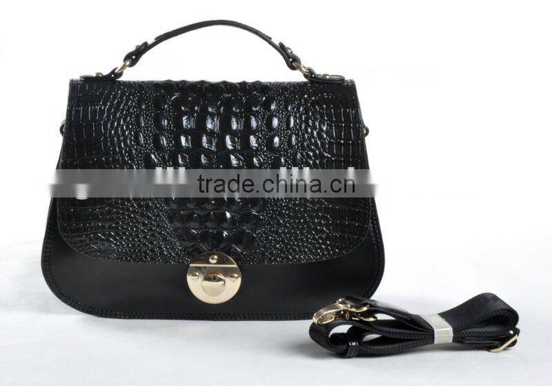 New arrival! Croco Portable flap bags fashion design leather handbags 2012