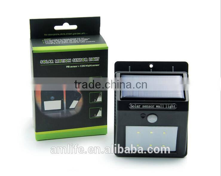 6pcs LED Solar Motion Sensor Waterproof triangle garden wall light